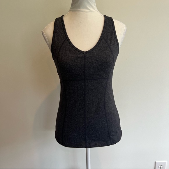 Athleta Tops - Athleta‎ Equator Racerback Tank Top Sz S Gray Shelf Bra Lycra Sporty EUC or NWOT